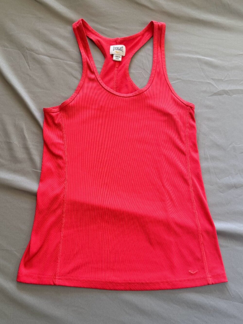 Everlast Women's Racerback Athletic Ribbed Tank Top Size Large Hot Pink (Flaw)